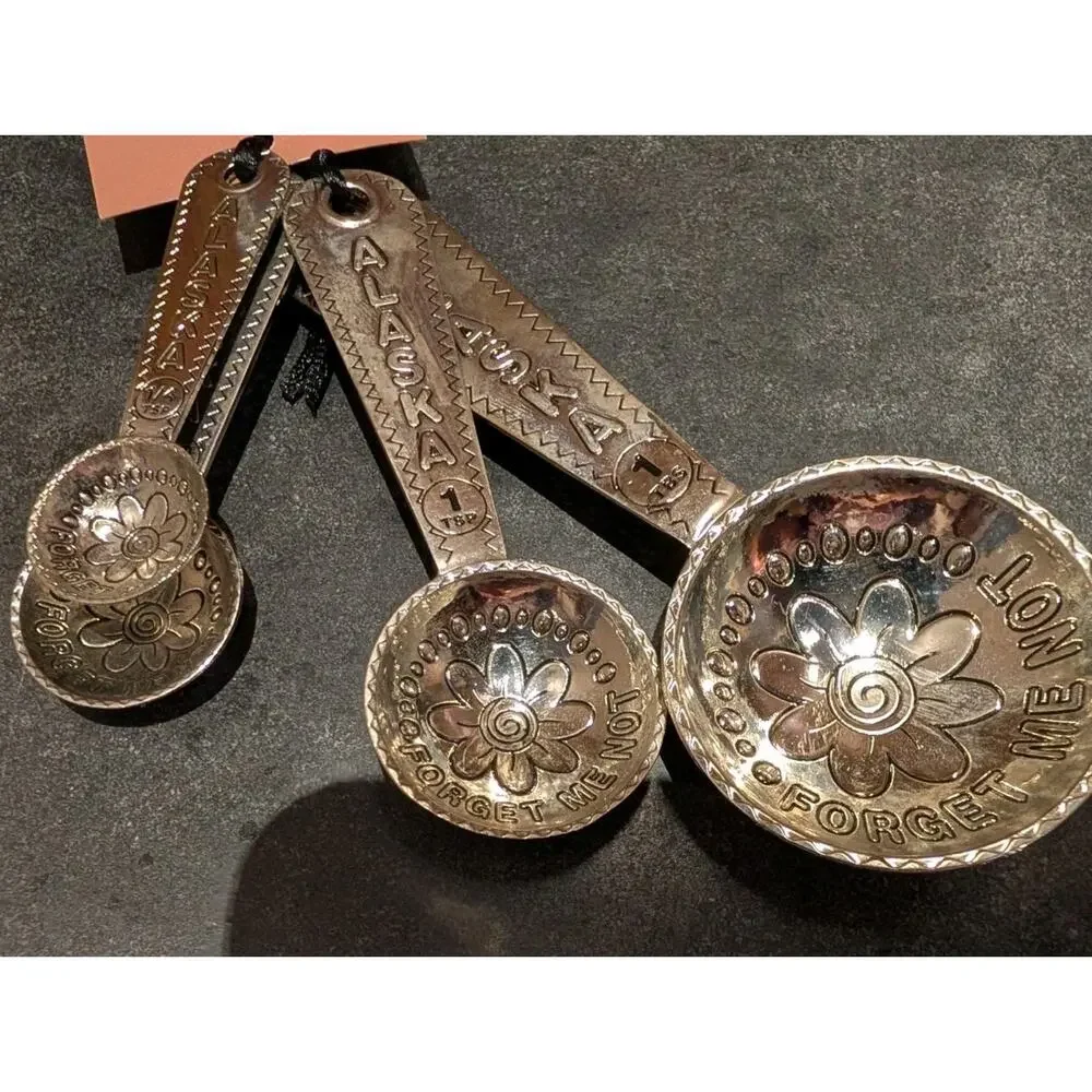 Ulu Company State of Alaska measuring spoons featuring a 